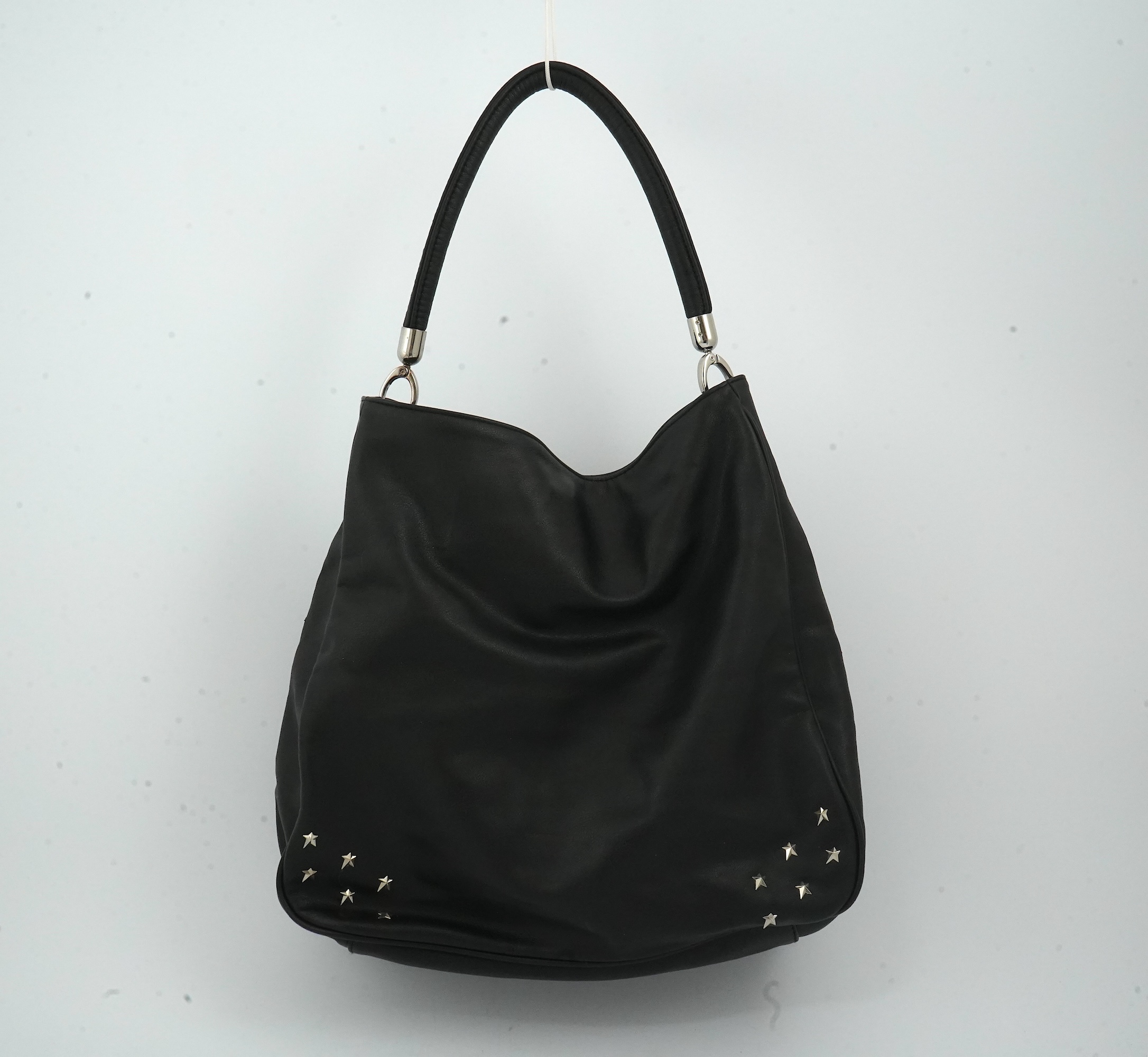 A black Thierry Mugler tote